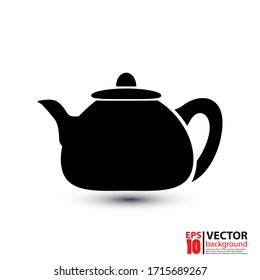 Teapot icon vector in flat design. Eps 10 vector illustration.