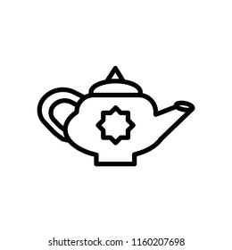 Teapot icon vector isolated on white background, Teapot transparent sign