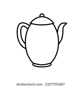 Teapot icon vector. Kettle illustration sign. Tea symbol. Teakettle logo. Hot drink mark.