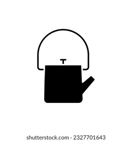 Vector de iconos de la tetera. Señal de ilustración de Kettle. Símbolo de té. Logo de Teakettle. Marca de bebida caliente.