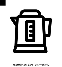 estilo de línea vectorial de icono de tetera