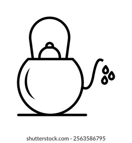 teapot icon. vector line icon for your website, mobile, presentation, and logo design.