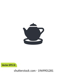 teapot icon vector logo template
