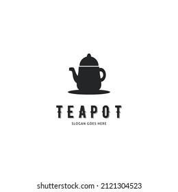 Plantilla de logotipo de vectores de iconos de Teapot Diseño de ilustración