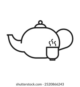 teapot icon vector on white background