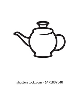 Teapot icon vector. Simple design on white background.