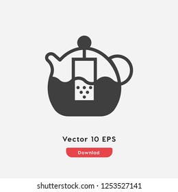 Teapot icon vector. Teapot symbol. Linear style sign for mobile concept and web design. Teapot symbol illustration. Pixel vector graphics - Vector.