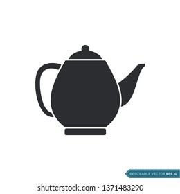 Teapot Icon Vector Template Illustration Design
