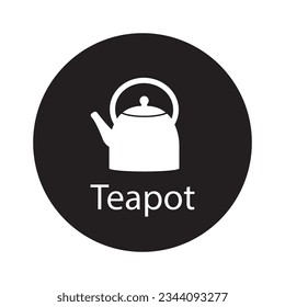teapot icon vector template illustration logo design
