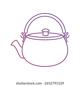 ícone de bule de chá com fundo branco vetor ilustração stock