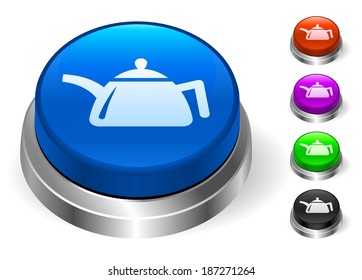Teapot Icons on Round Button Collection