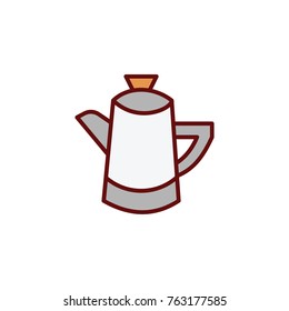 Teapot icons vector design hot and drink logo illustration