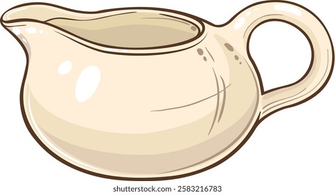 teapot isolated colored detailed illustration