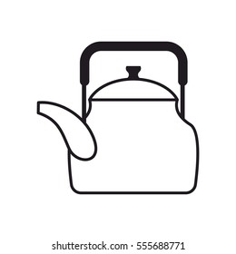 Teapot isolated. Kitchen utensils. Crockery on white background