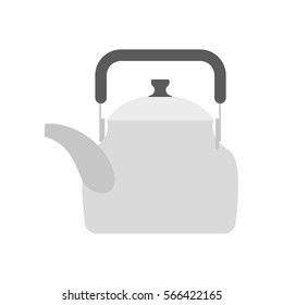 Teapot isolated. Kitchen utensils. Crockery on white background