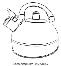  Teapot isolated on white