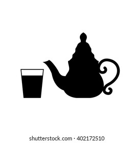 teapot isolated on white background. vector illustration