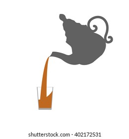 teapot isolated on white background. vector illustration