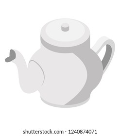 Teapot isometric icon 