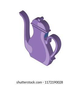 Teapot isometric left top view 3D icon