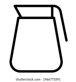 teapot kettle ceramic single isolated icon with outline style
