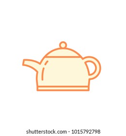 teapot kettle icon. Kitchen appliances for cooking Illustration. Simple thin line style symbol.