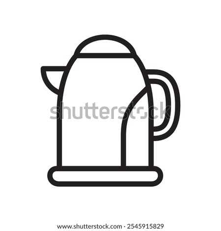 teapot kettle icon line vector design template in trendy style