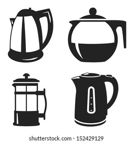 Teapot And Kettle Icon Set