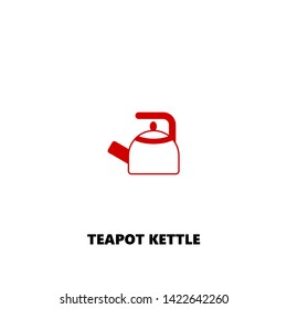 teapot kettle icon. teapot kettle vector design. sign design. red color
