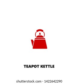 teapot kettle icon. teapot kettle vector design. sign design. red color