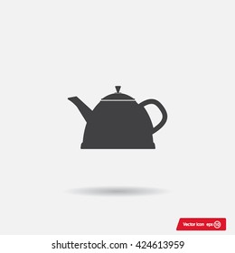 Teapot kettle isolated, vector illustration
