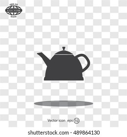 Teapot kettle  isolated, vector illustration
