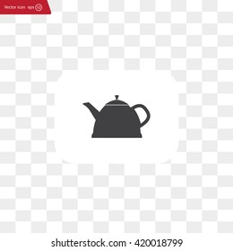 Teapot kettle on isolated, vector illustration