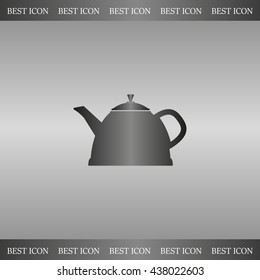 Teapot kettle on isolated, vector illustration