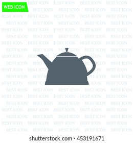 Teapot kettle on isolated, vector illustration