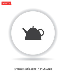 Teapot kettle on isolated, vector illustration