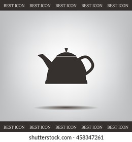 Teapot kettle on isolated, vector illustration