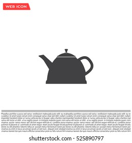 Teapot kettle on isolated, vector illustration