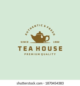 Teapot Or Kettle Tea House Logo Graphic Design