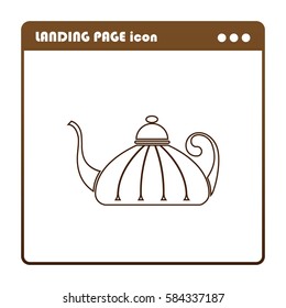 Teapot , kettle, tea kettle , icon for the landing page
