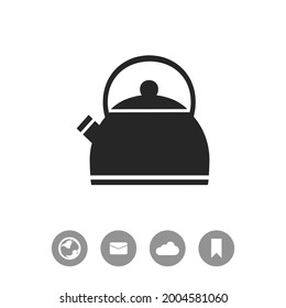 Teapot , kettle, tea kettle vector icon.