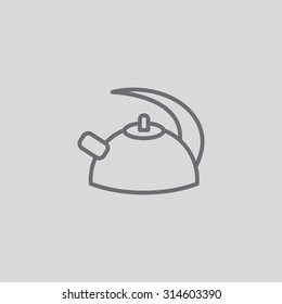 Teapot, kettle, tea kettle vector icon