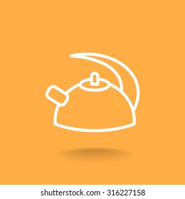 Teapot , kettle, tea kettle vector icon
