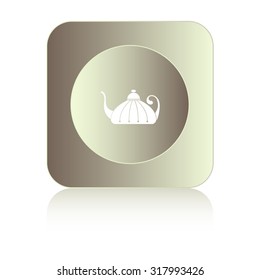 Teapot , kettle, tea kettle vector icon.