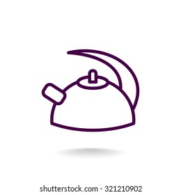 Teapot , kettle, tea kettle vector icon