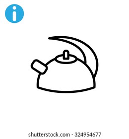 Teapot , kettle, tea kettle vector icon