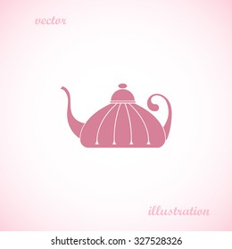 Teapot , kettle, tea kettle vector icon.