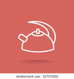 Teapot , kettle, tea kettle vector icon
