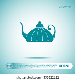 Teapot , kettle, tea kettle vector icon.