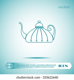 Teapot , kettle, tea kettle vector icon.